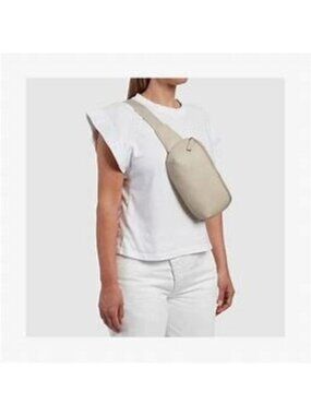 Monos Metro Sling Bag Ivory Vegan Leather Crossbody Belt Bag
